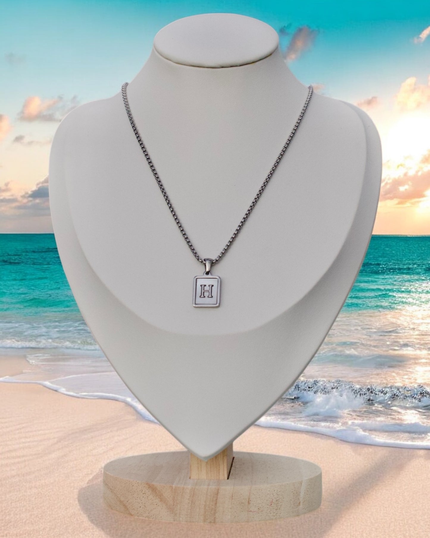 Inicial del Nombre Plateada
 Letra H