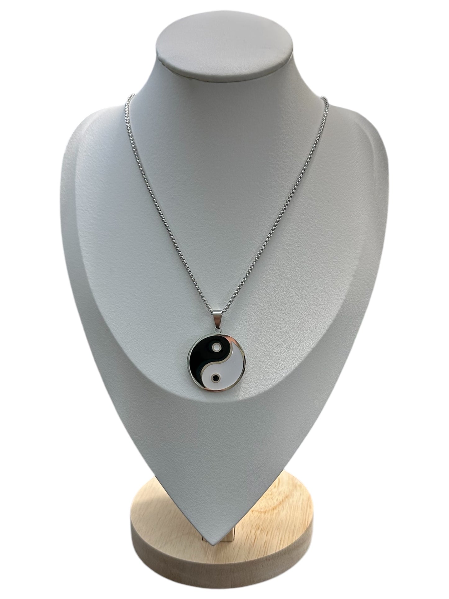 Set Ying Yang en Plateado (Pantallas y Collar)