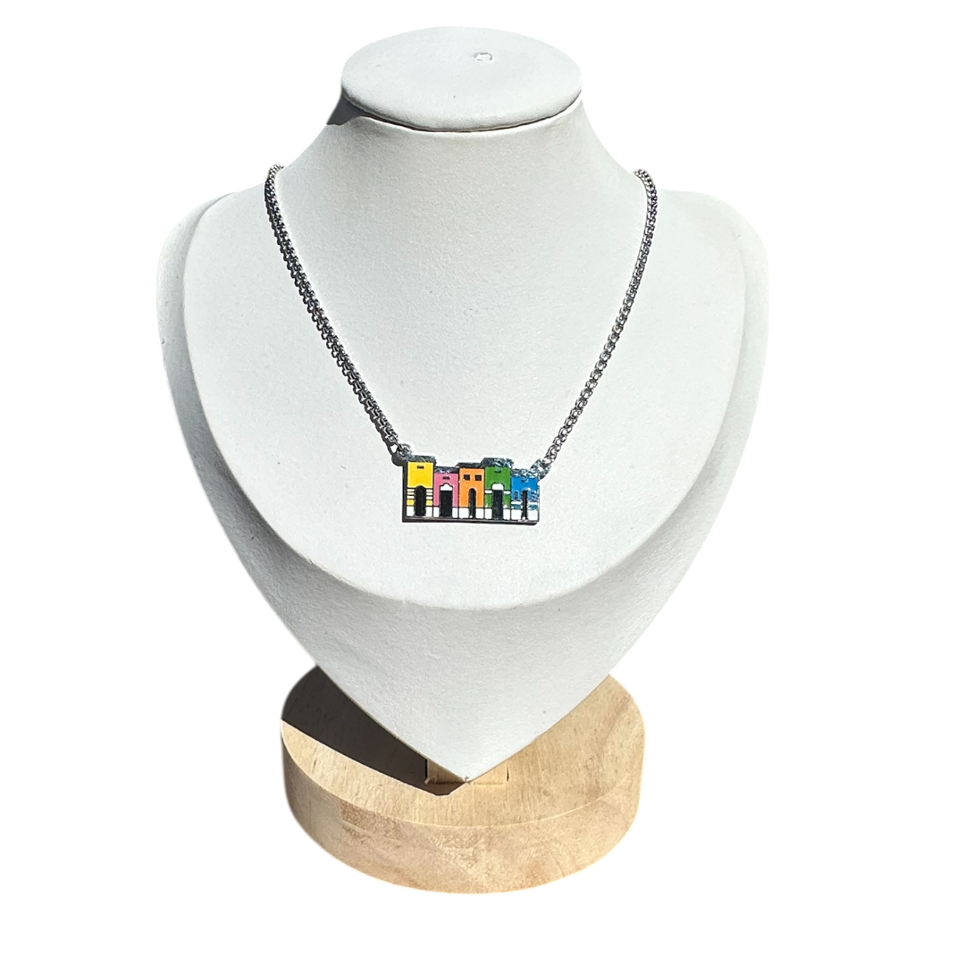 Collar Casitas de San Juan Plateado