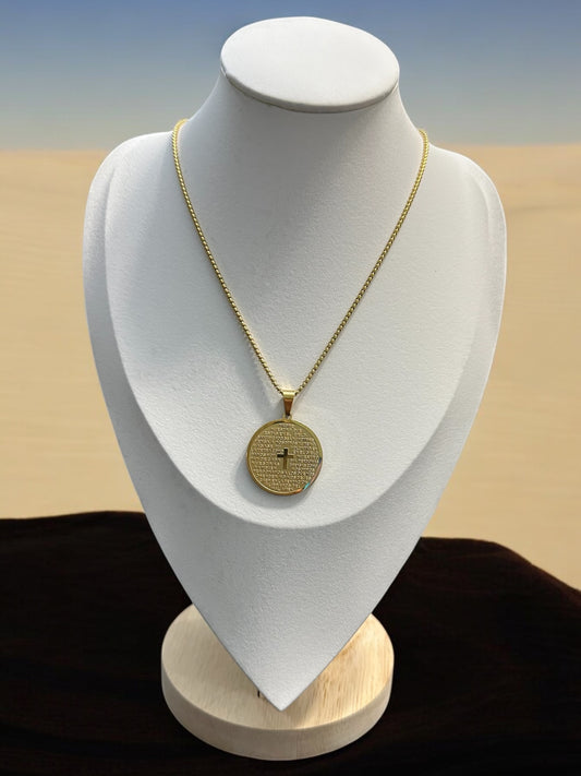 Collar Padre Nuestro en Dorado