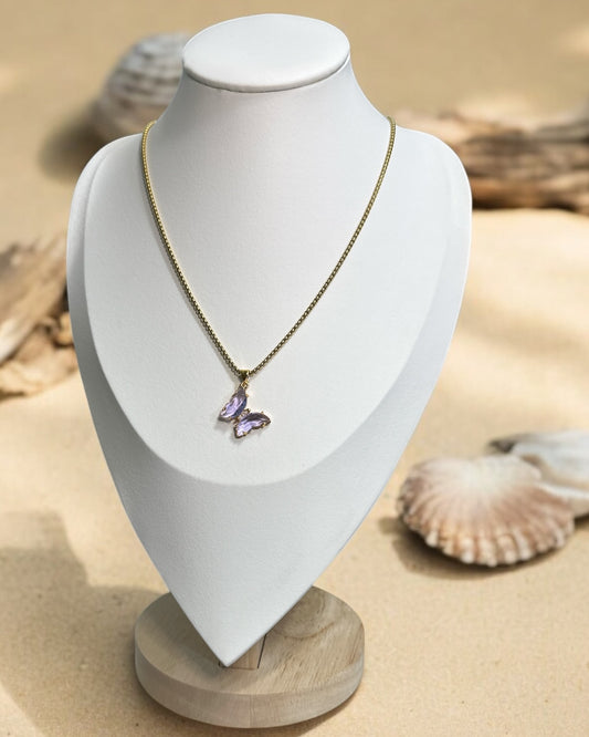 Collar Mariposa Violeta