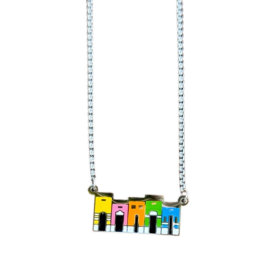 Collar Casitas de San Juan Plateado