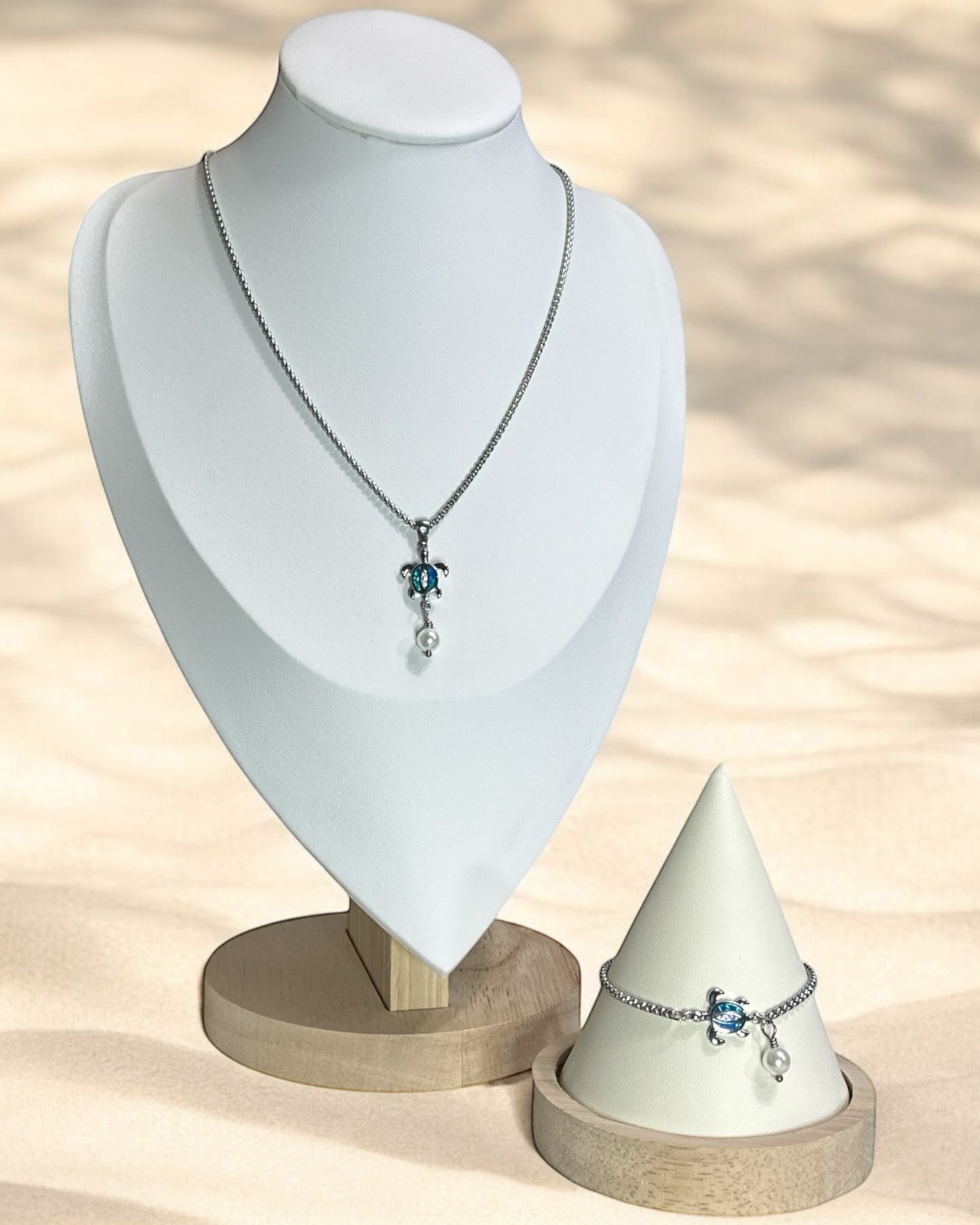 Set Tortuga 2 y Perla en Plateado