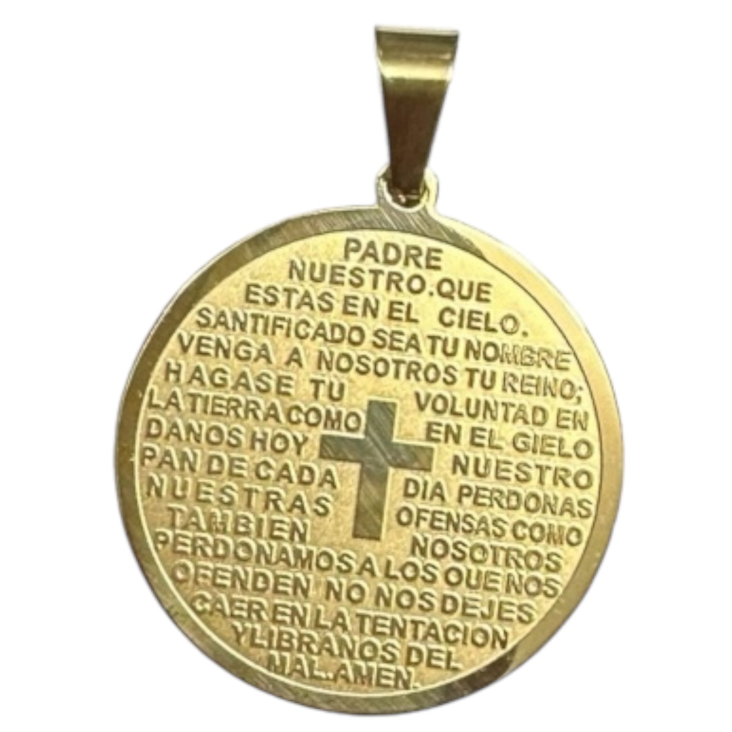 Collar Padre Nuestro en Dorado