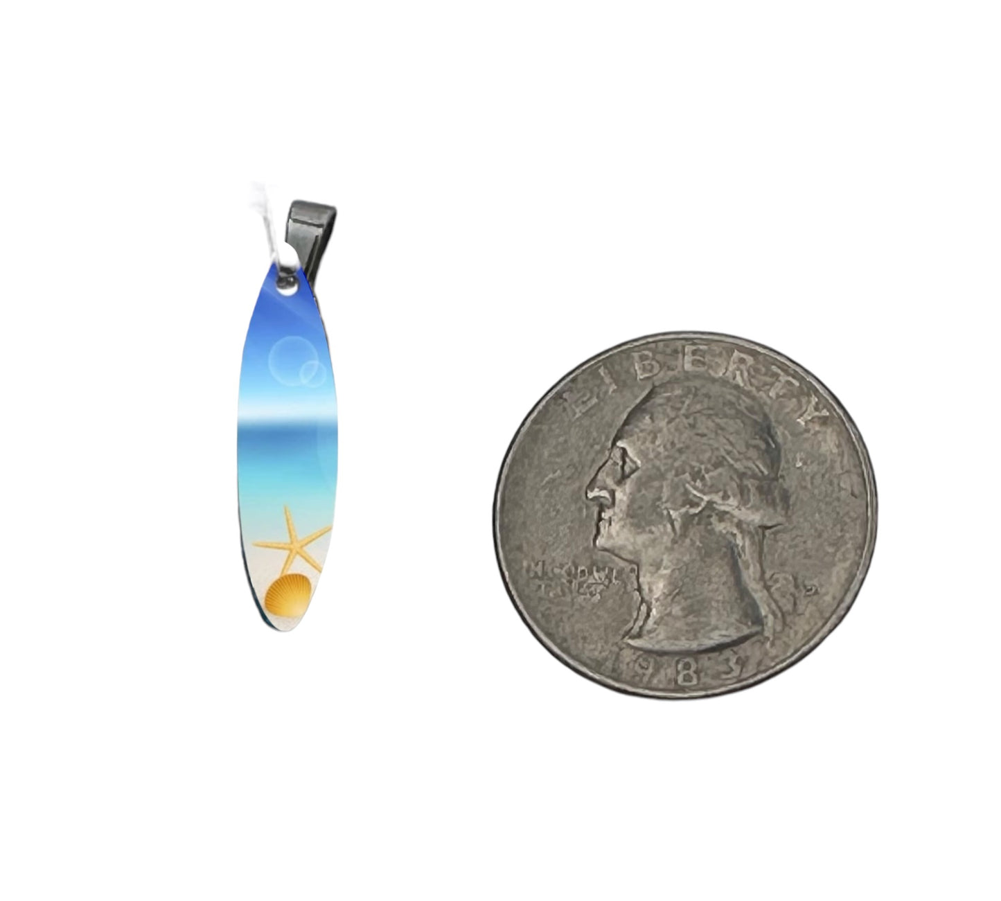 Collar Playa y Arena Surfing en Plateado